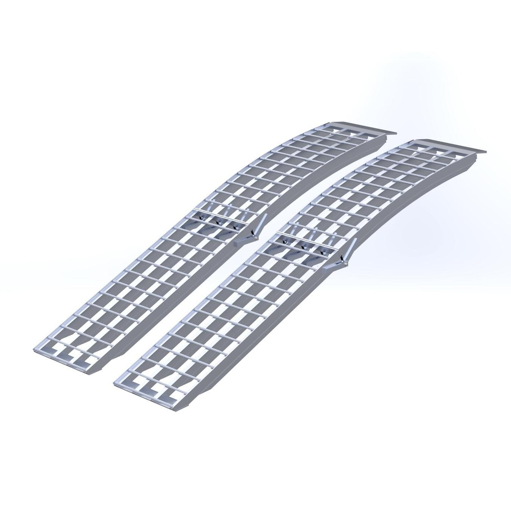 Five Star Manufacturing, Aluminum Arch Folding Ramp Pair 7ft.4in.x16in.3000 lb, Capacity 3000 lb, Model# 716FH3